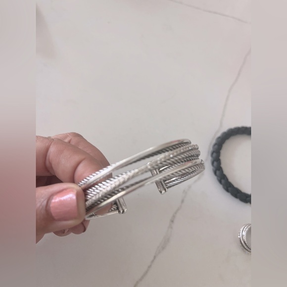 DAVID YURMAN crossover 4-row cuff with diamonds - Picture 7 of 8